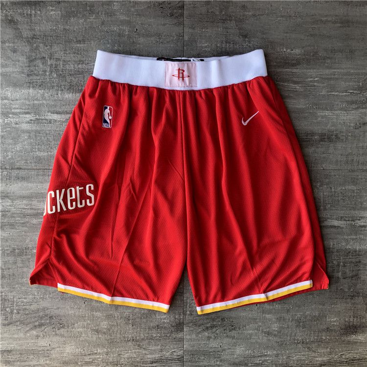 Cheap Men NBA Houston Rockets Red Shorts 04161